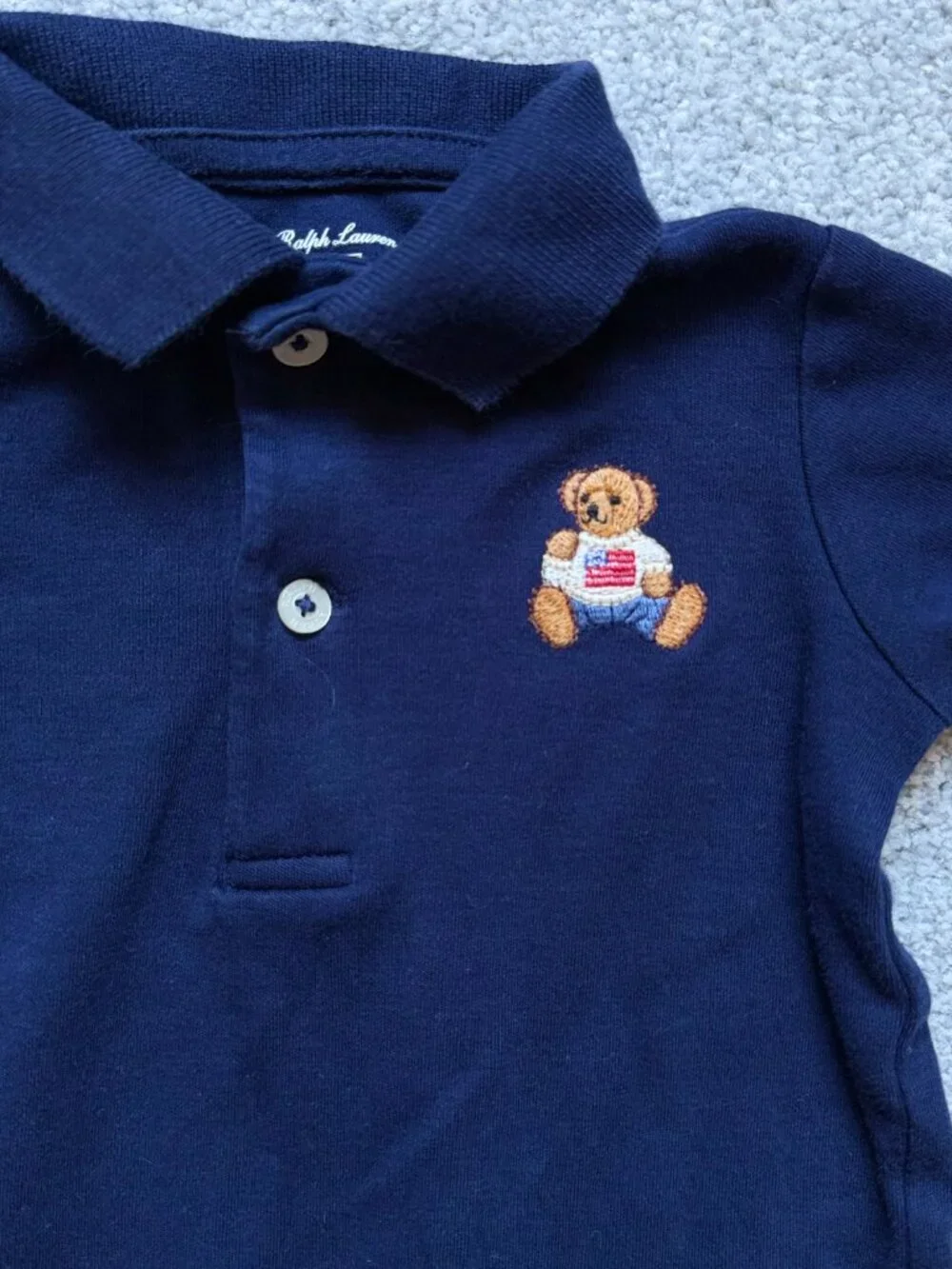 Ralph Lauren Navy Blue Footie Outfit Size 6months